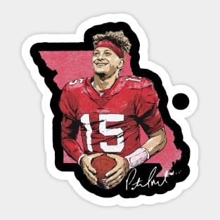 Patrick Mahomes Kansas City Map Sticker